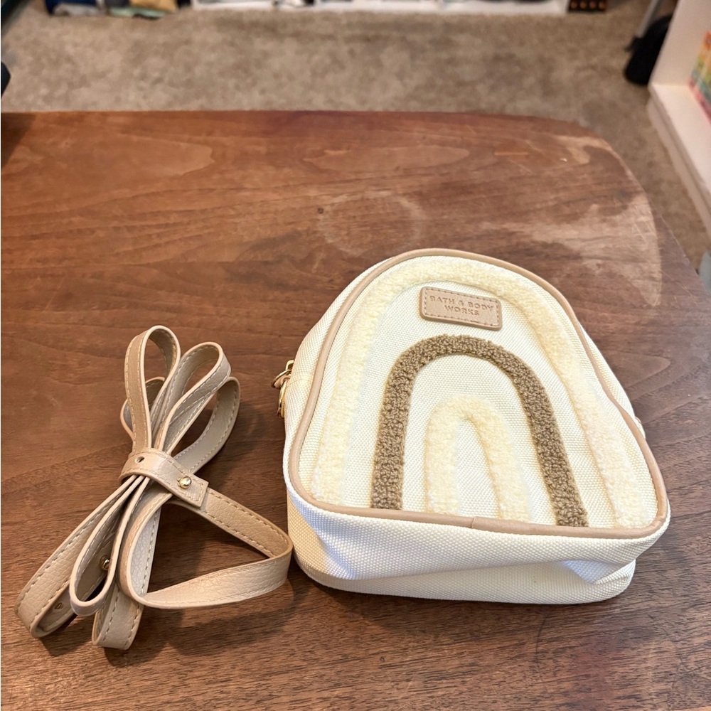 Bath & Body Works Cream and Tan Rainbow Bag